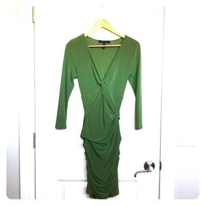 BCBG Green Synched Flattering Dress